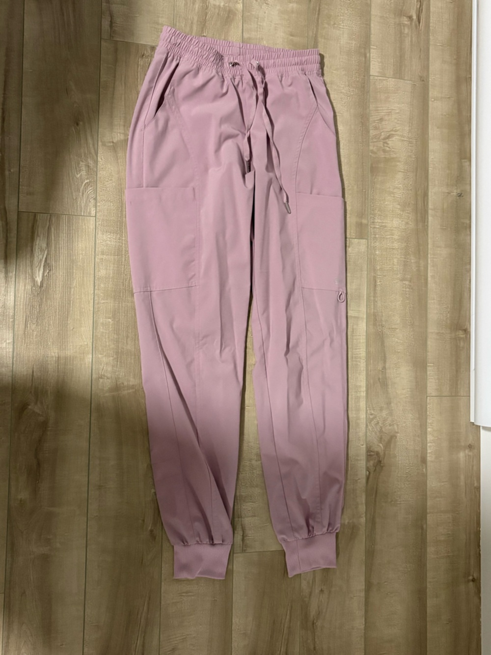 White Cross Dusty Pink Cargo Joggers